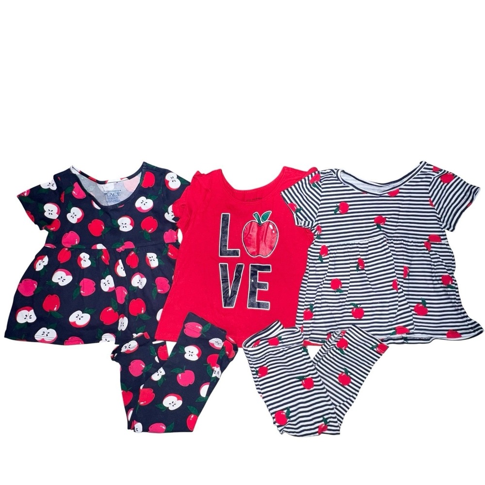 The‎ Children's Place Toddler Girls Set Of 3 Outfits Sets Apples 18-24M Leggings